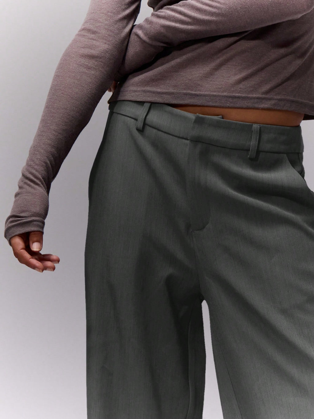 Dark Grey Loose Tailored Trousers II