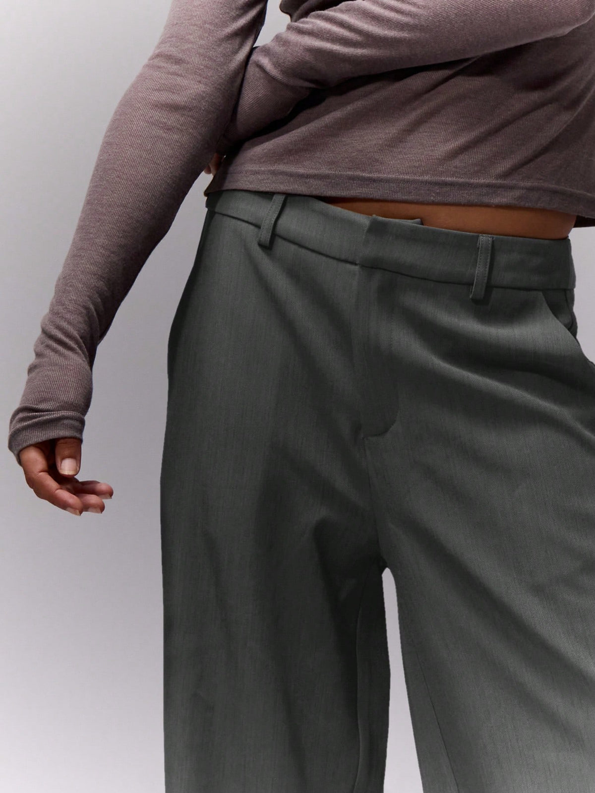 Dark Grey Loose Tailored Trousers II