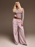 Pink Stripe Halterneck Mini Dress