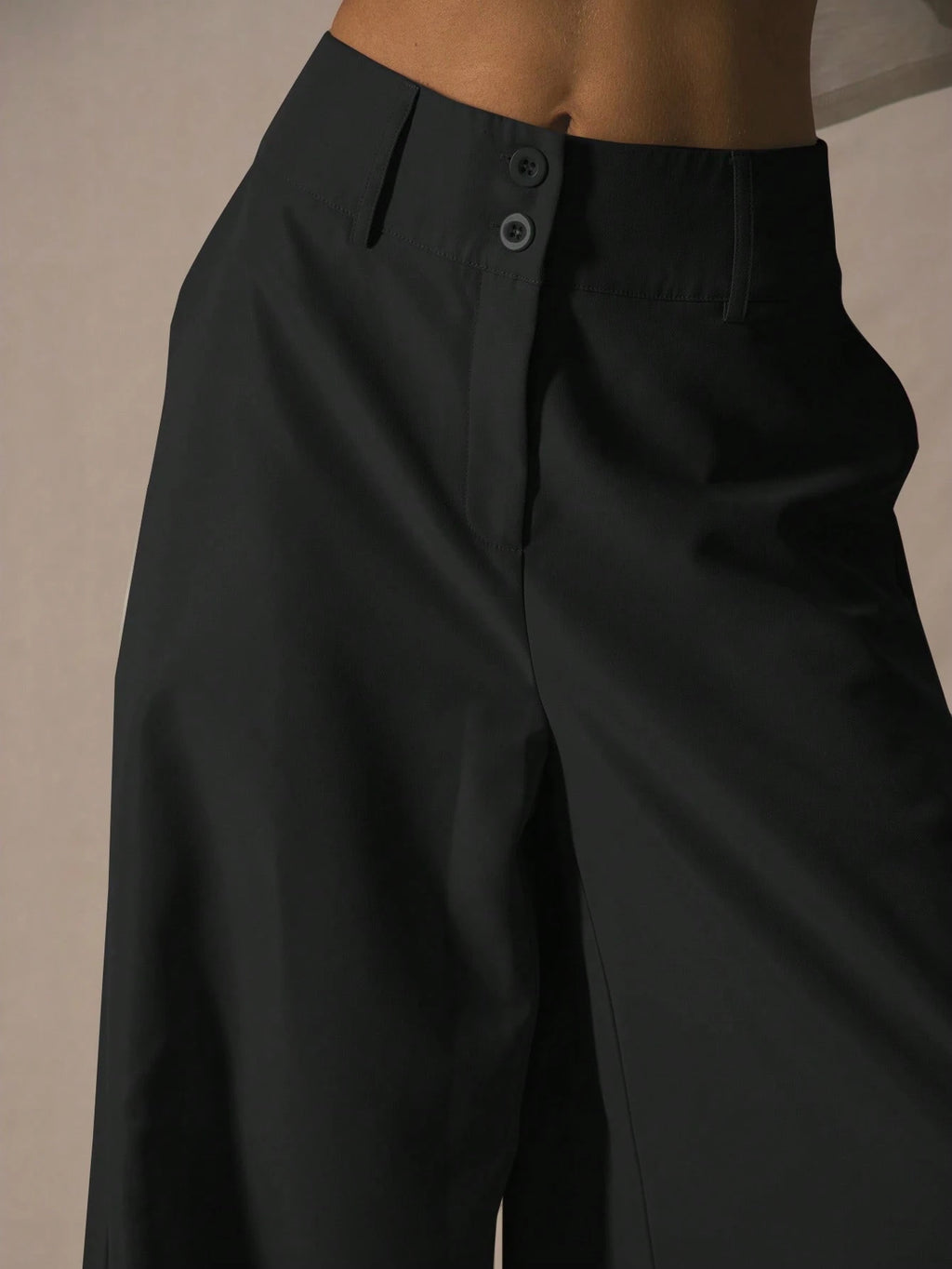Black Extreme Wide Leg Tailored Trousers