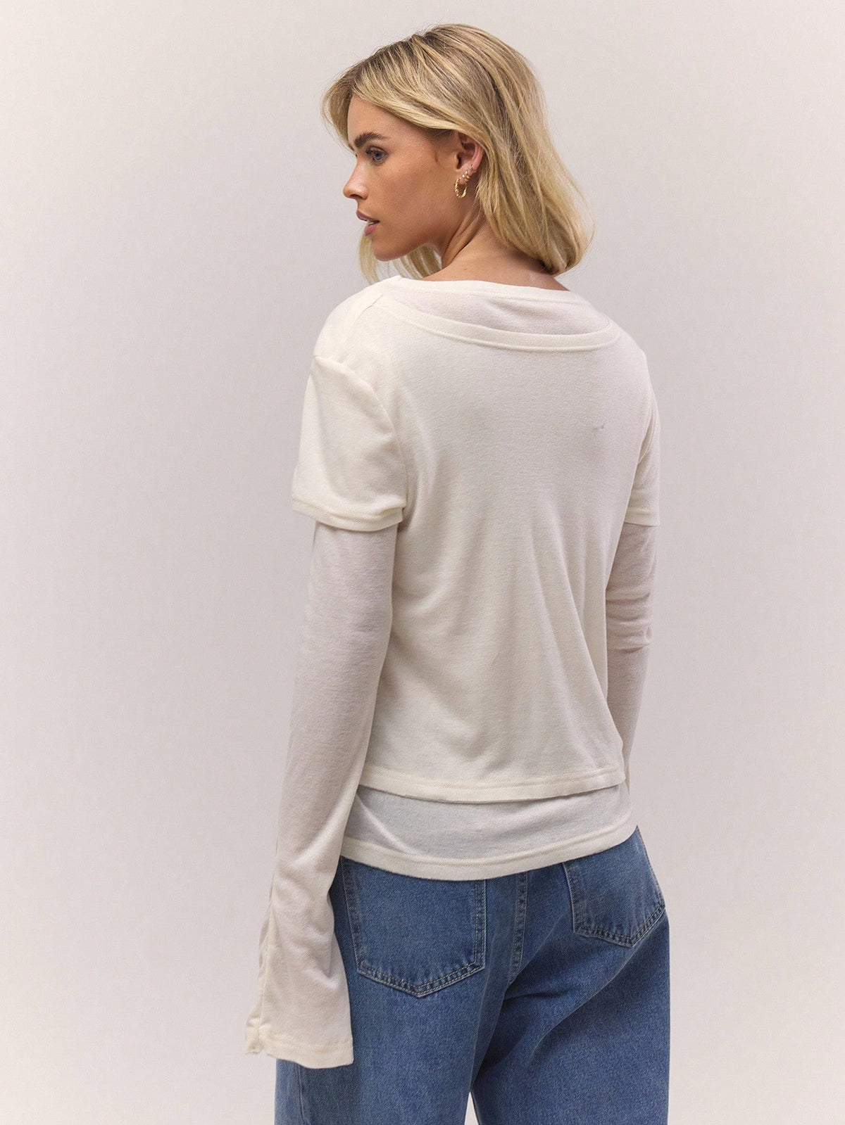 Apricot Double Layer Graphic Top