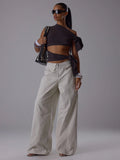 Apricot Wide Leg Structured Trousers