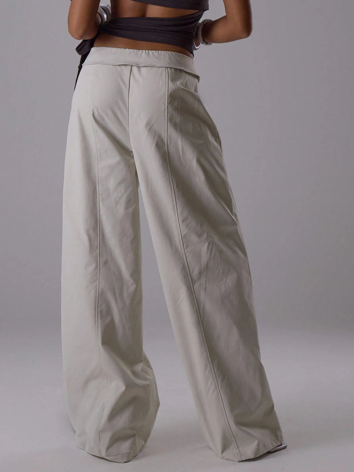 Apricot Wide Leg Structured Trousers