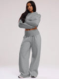 Dark Grey Extreme Wide Leg Trousers