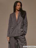 Dark Grey Oversized Blazer – Workwear