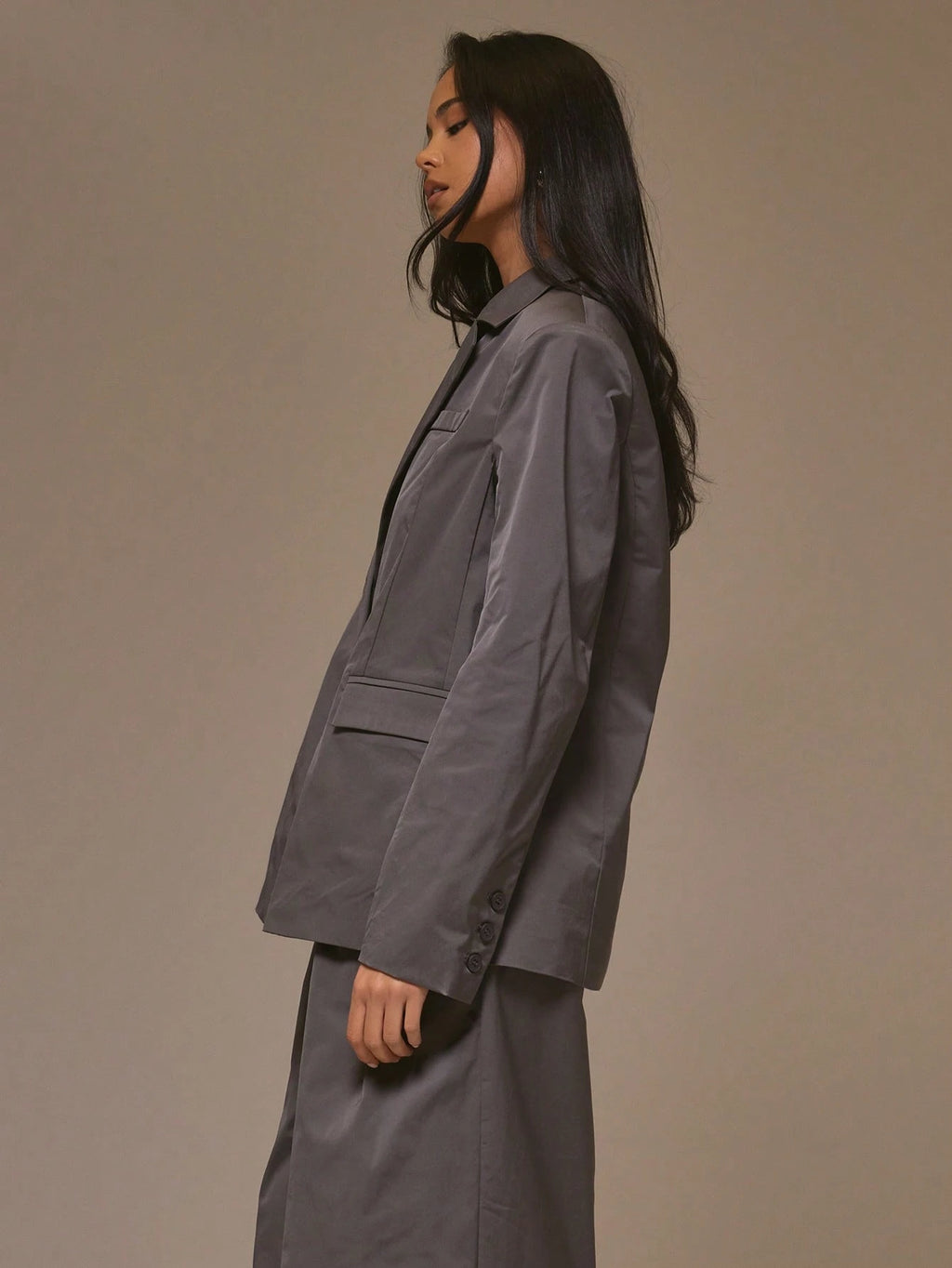 Dark Grey Oversized Blazer – Workwear