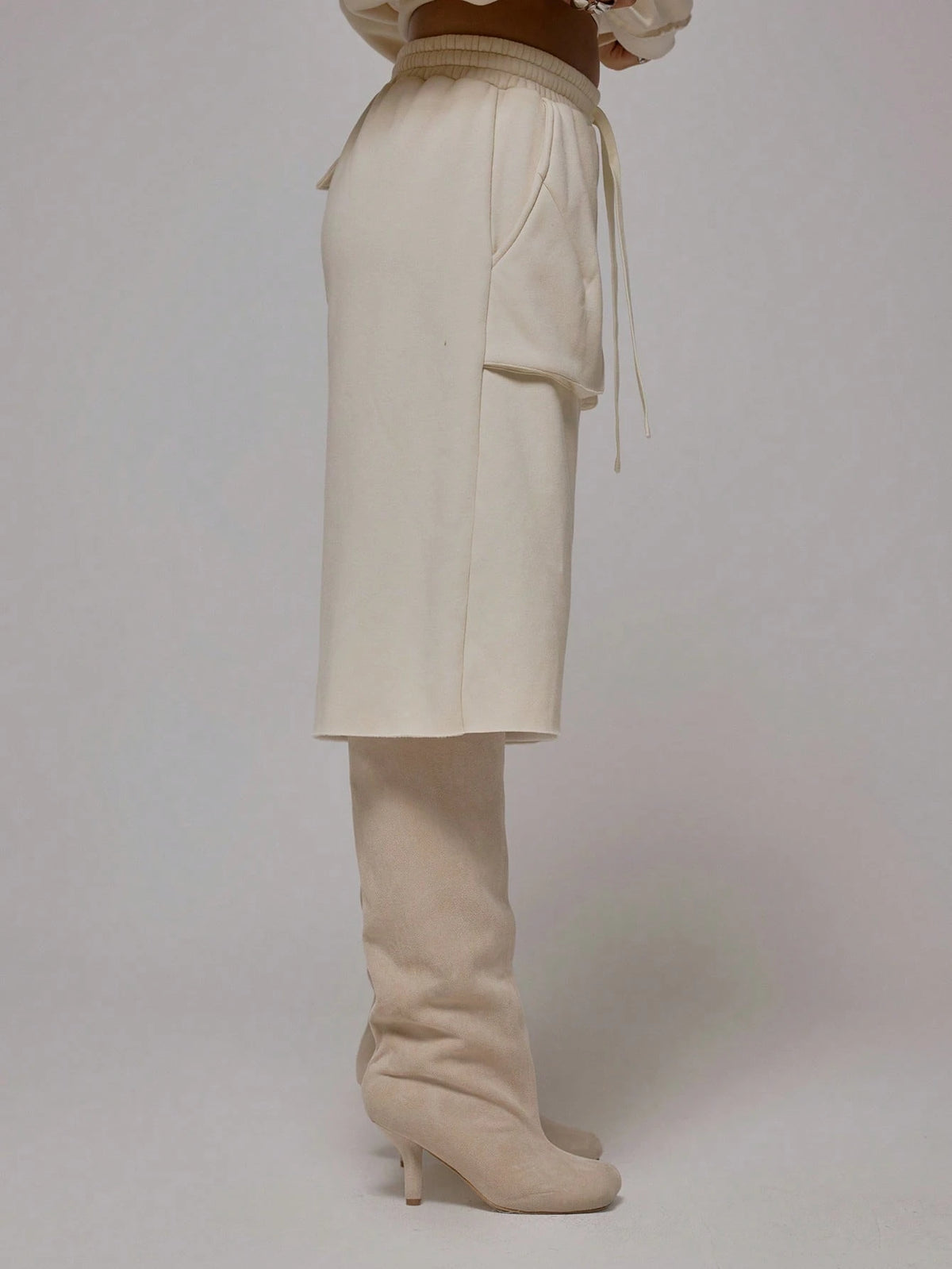 Apricot Raw Hem Jogger Shorts
