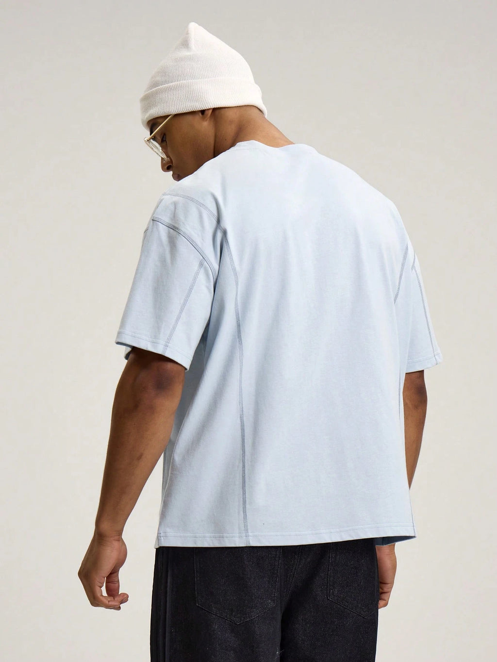 'Work Hard' Graphic Tee – Baby Blue