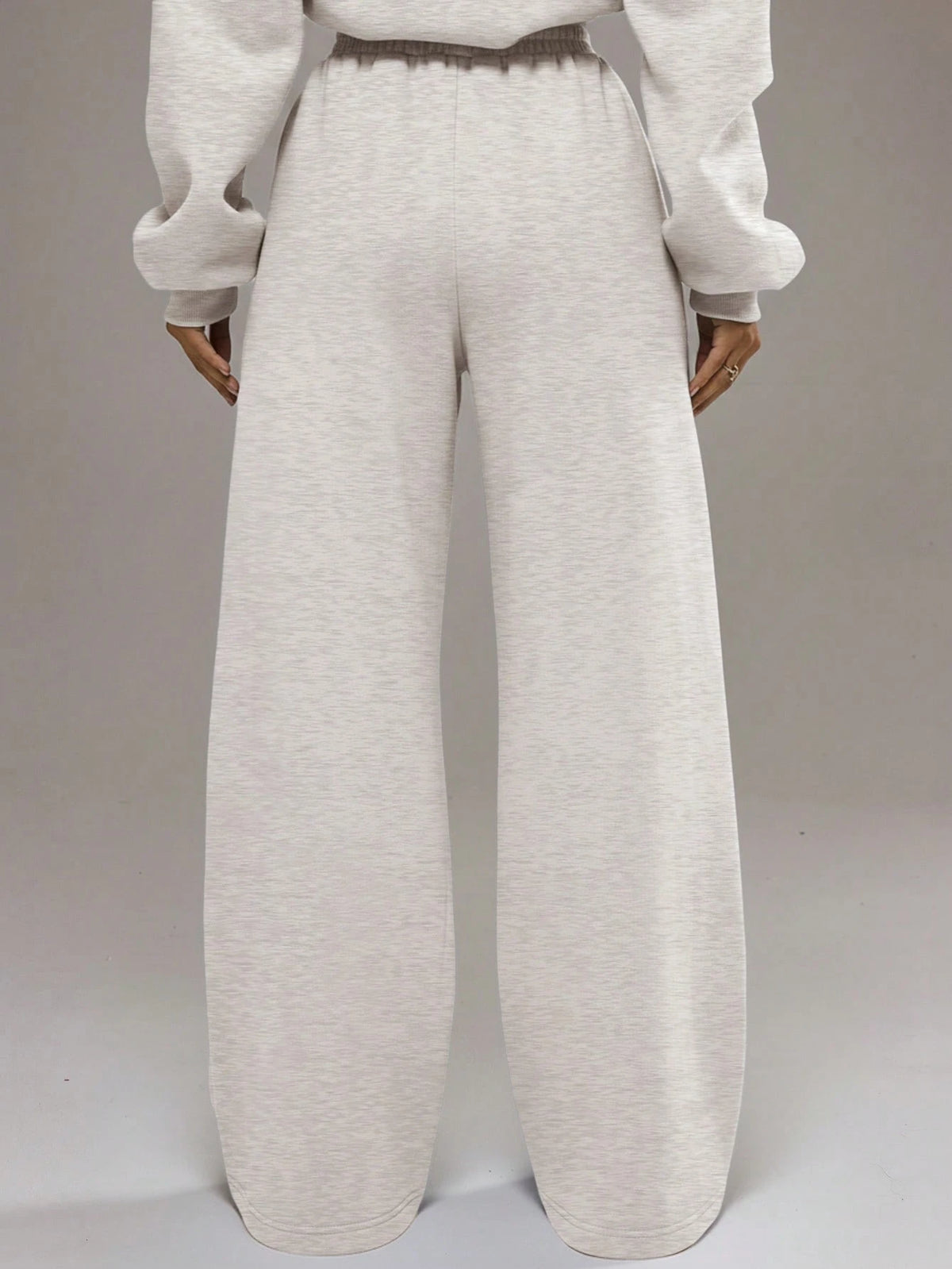 Light Grey Oversized Wide Leg Joggers