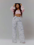 Camo Wide Leg Cotton Trousers