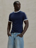 Navy Contrast Slim Fit T-Shirt
