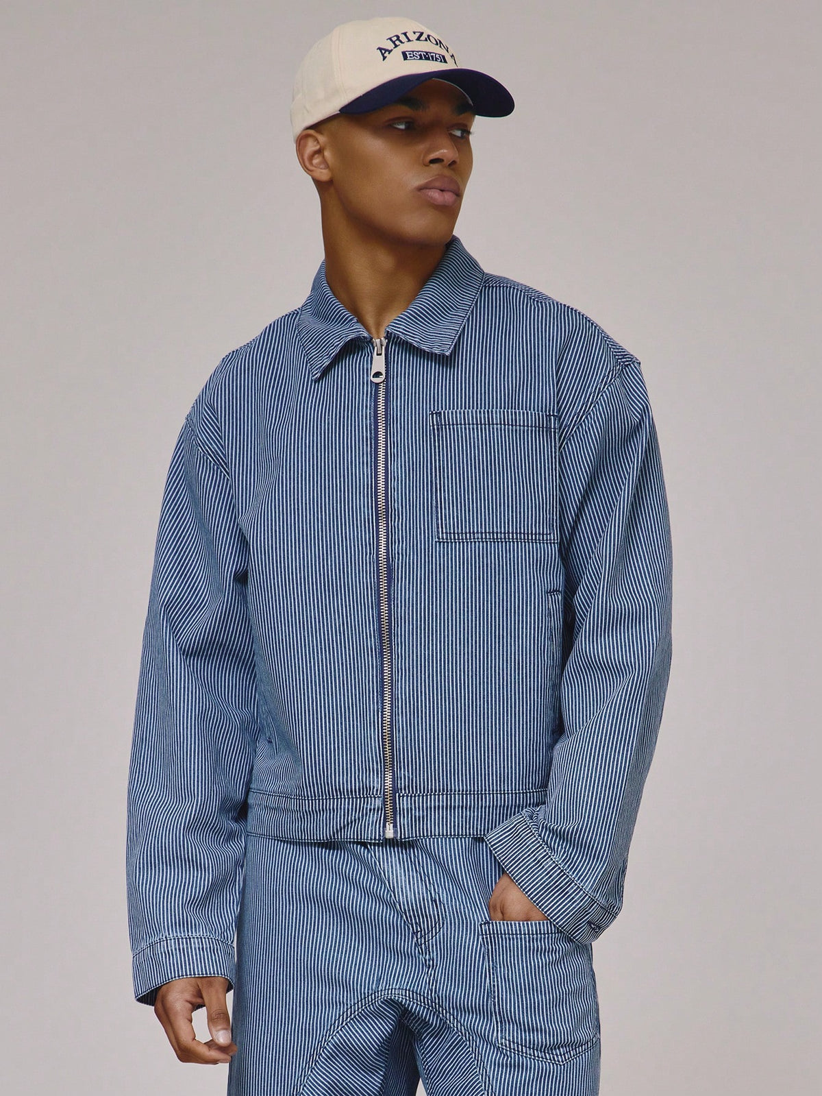 Medium Wash Cropped Denim Jacket