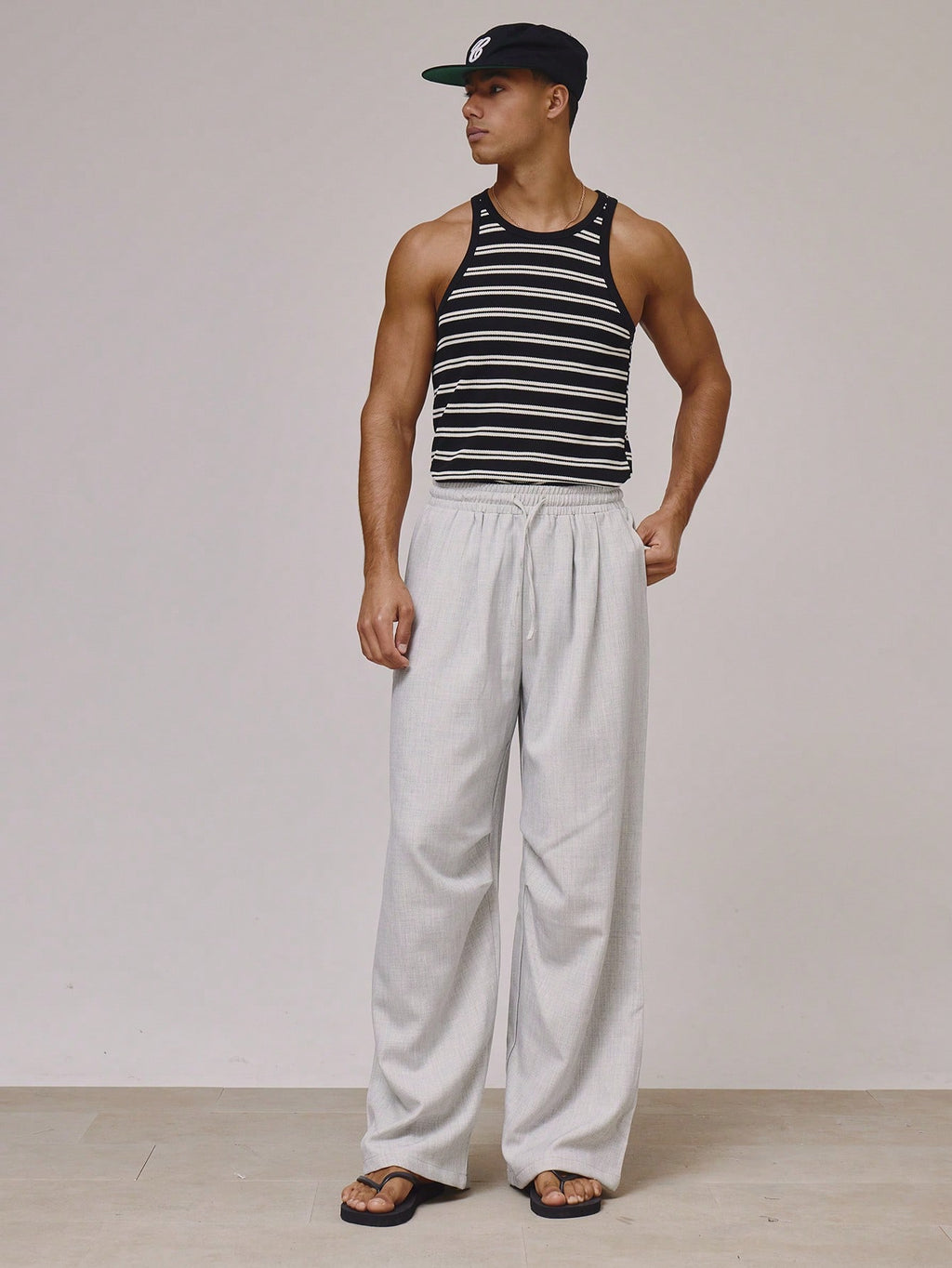 Grey Drawstring Jogger Trousers