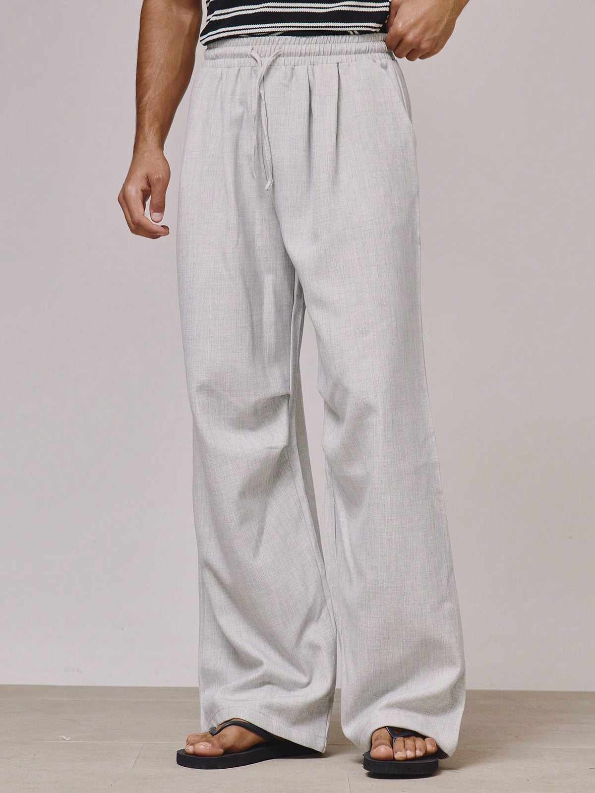 Grey Drawstring Jogger Trousers