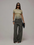Khaki Washed Baby Tee