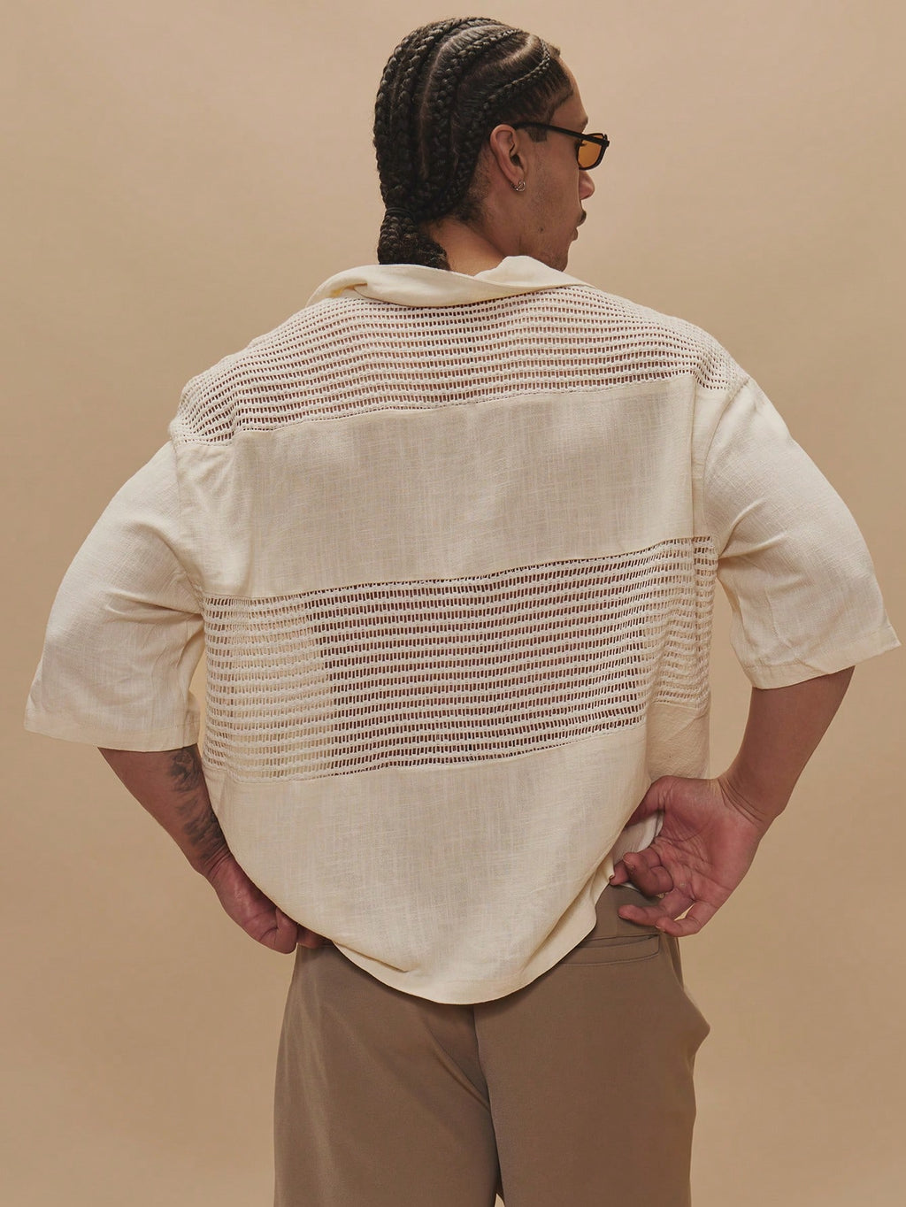 Apricot Stripe Oversized Shirt