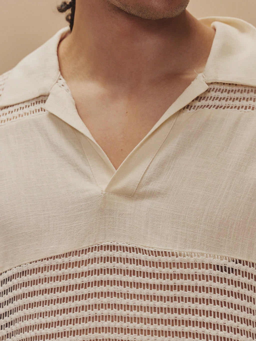 Apricot Stripe Oversized Shirt