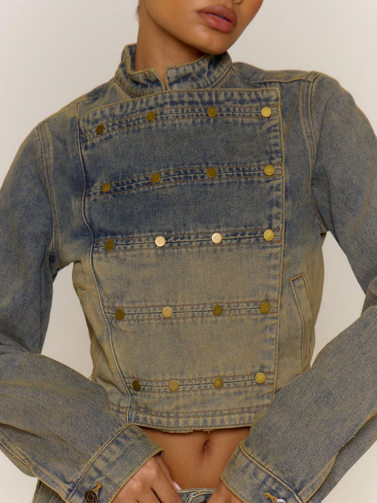 Light Wash Cropped Denim Jacket