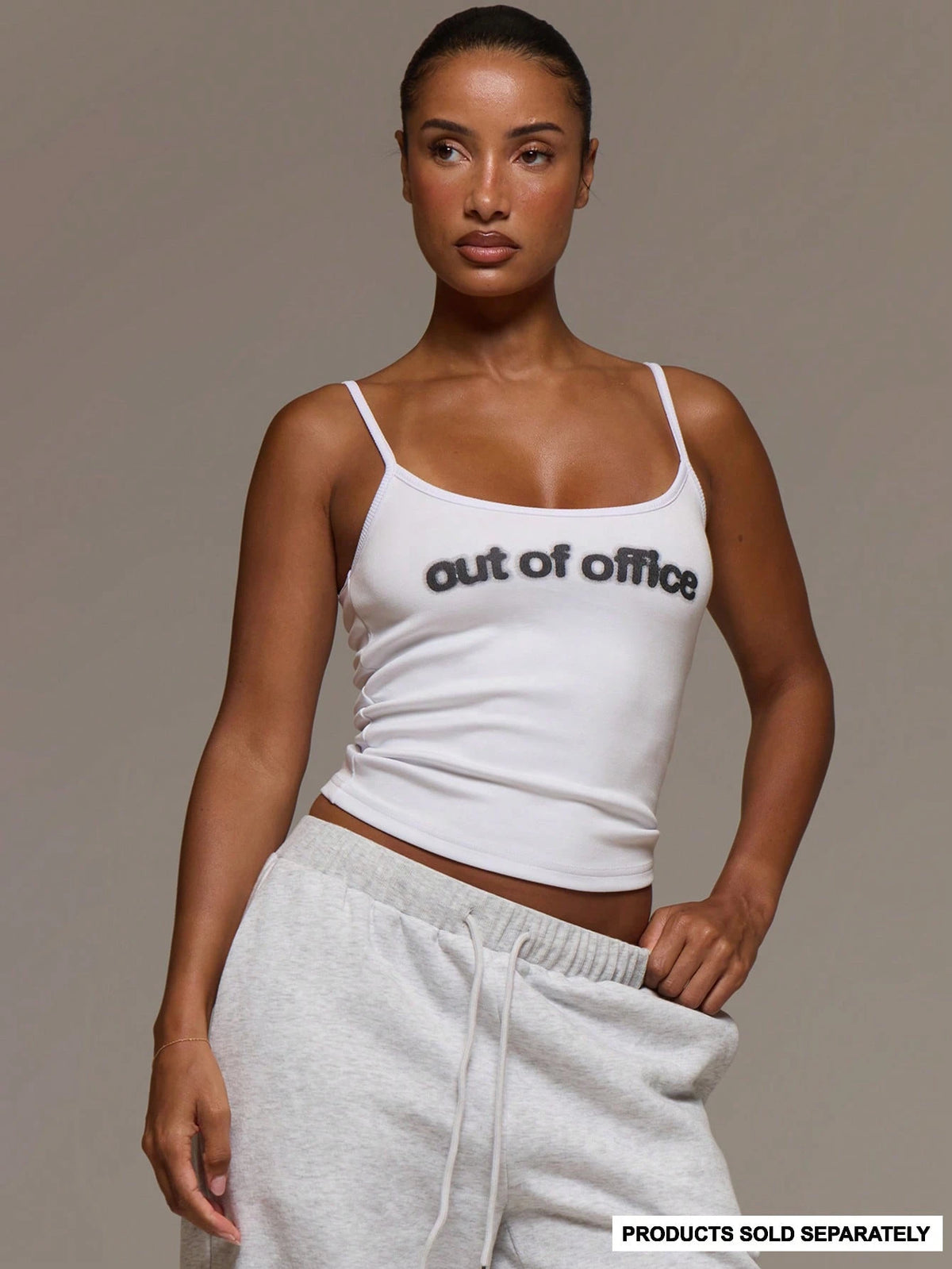 'Out Of Office' Cami Top – White