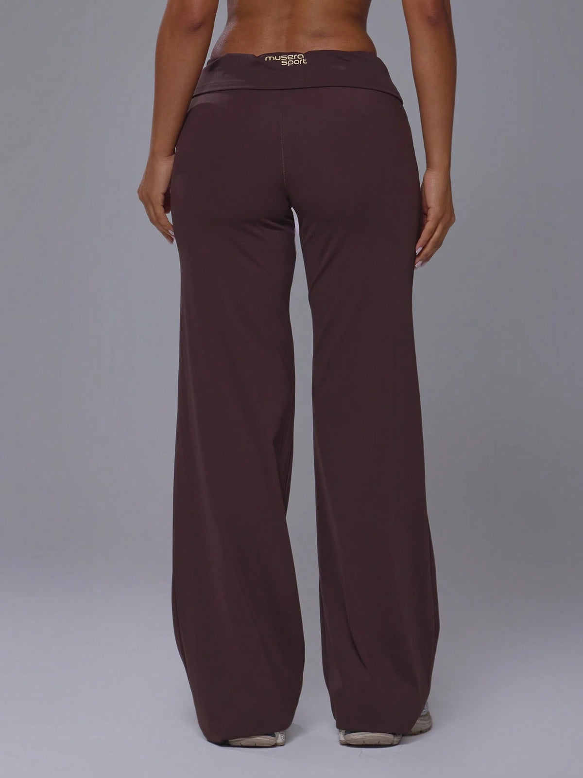 Chocolate Brown Side Stripe Active Wide Leg Trousers