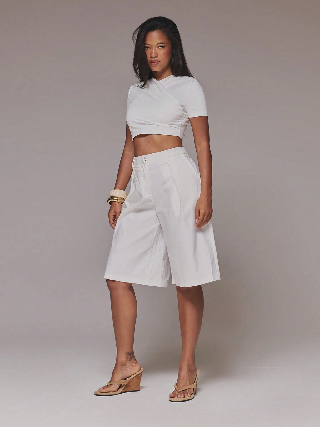 Wrap Front Micro Crop Top