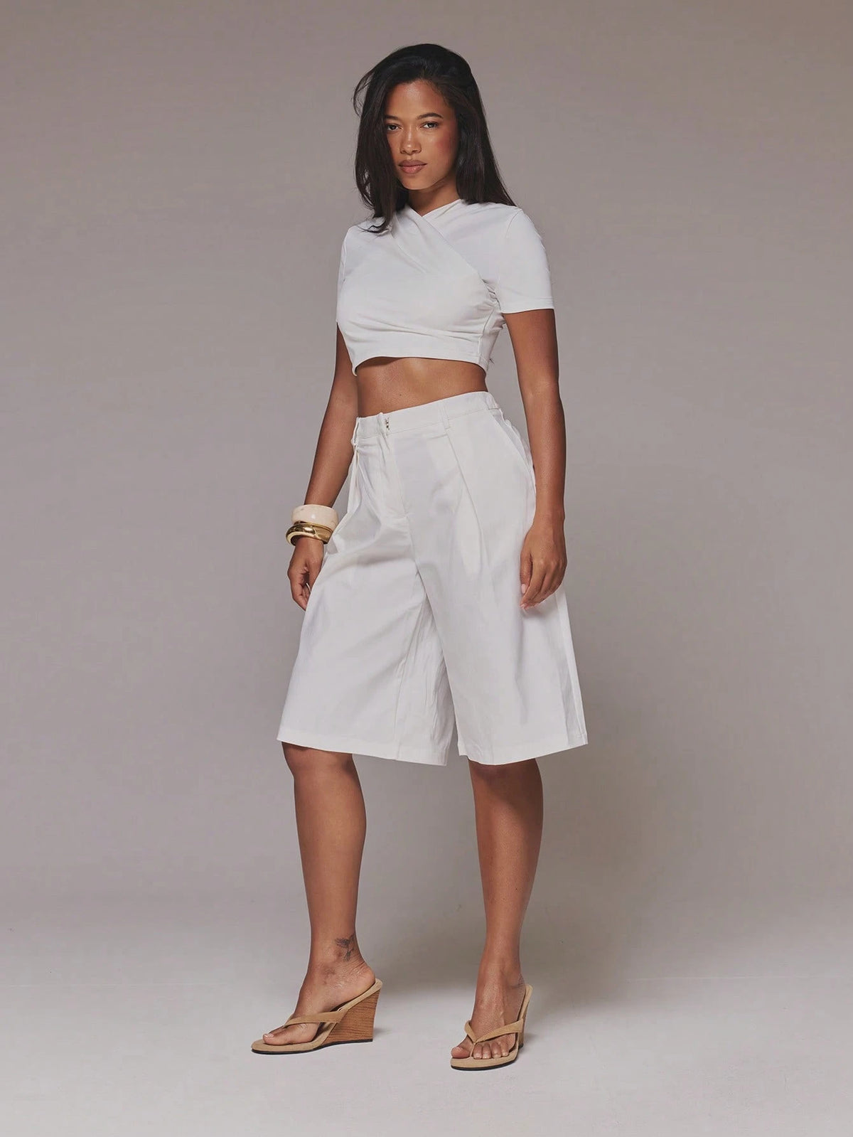 Wrap Front Micro Crop Top