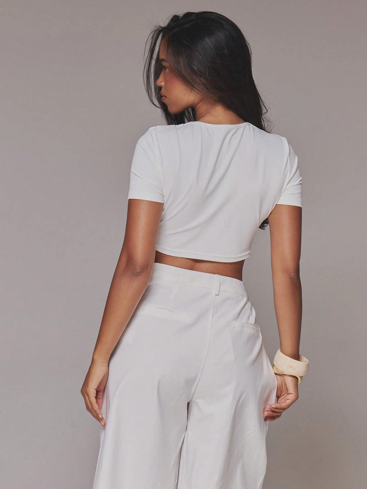 Wrap Front Micro Crop Top
