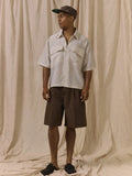 Coffee Brown Longline Bermuda Shorts