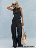 Dark Wash Ultra Low Rise Wide Leg Jeans