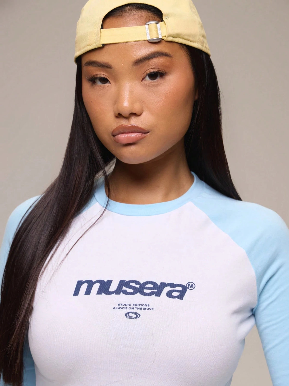 Contrast Logo Long Sleeve Top