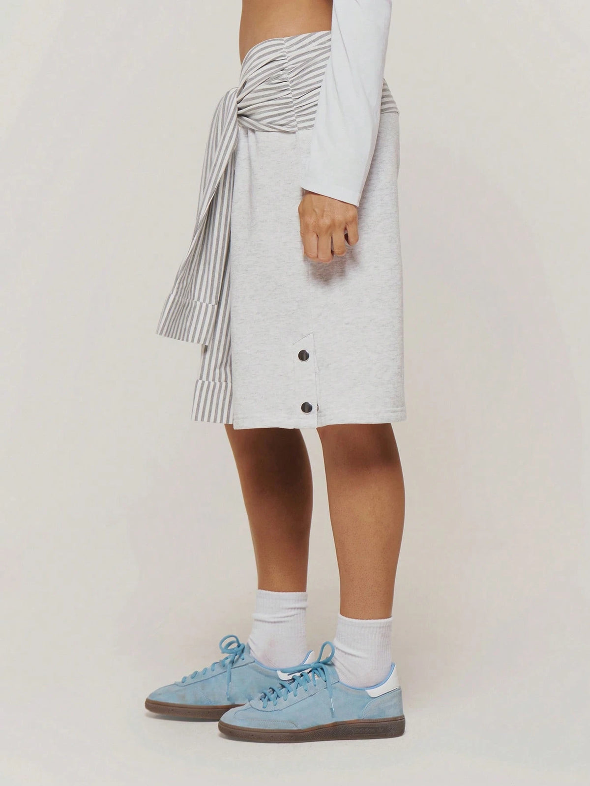 Grey Baggy Bermuda Shorts