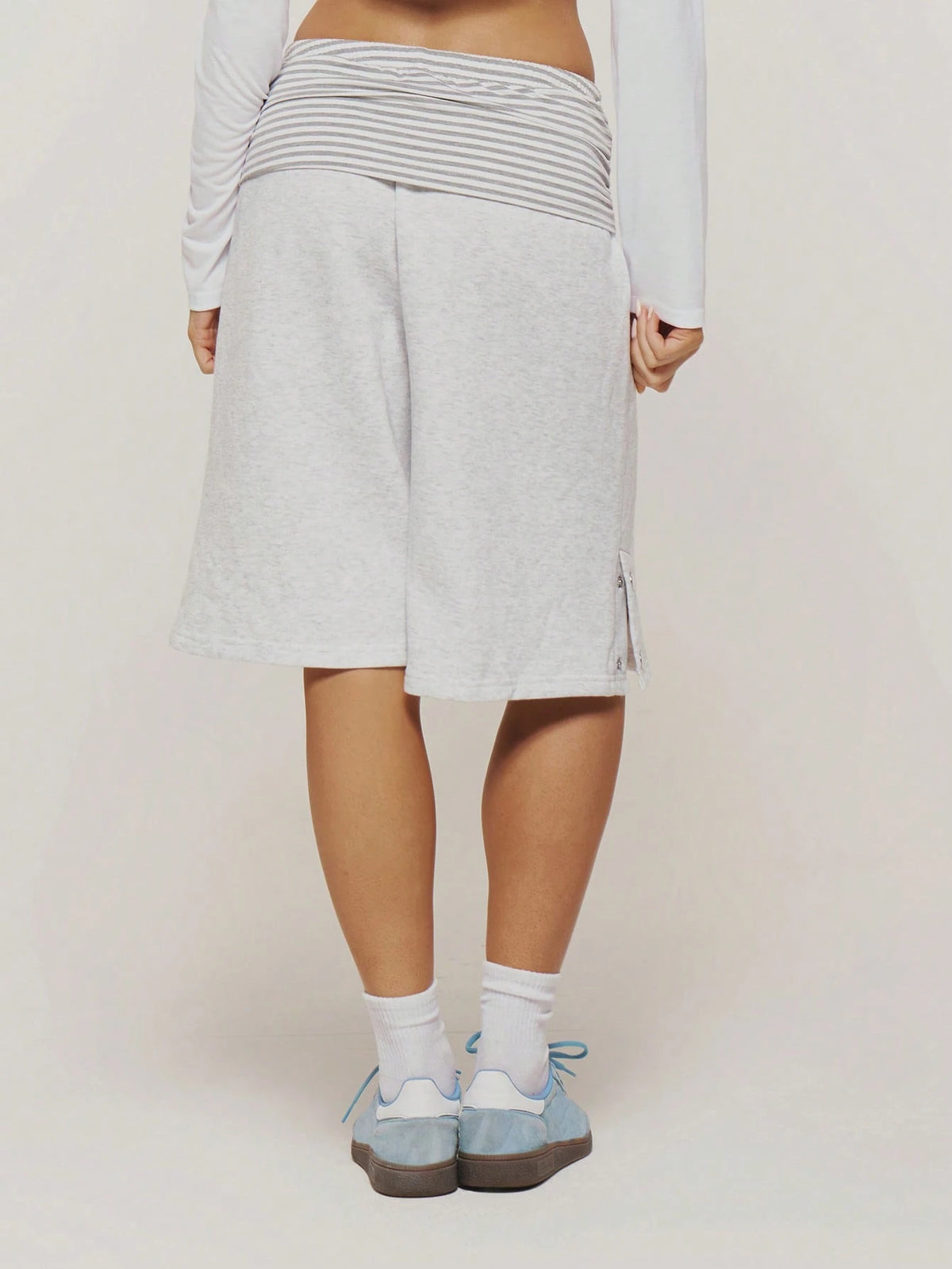 Grey Baggy Bermuda Shorts