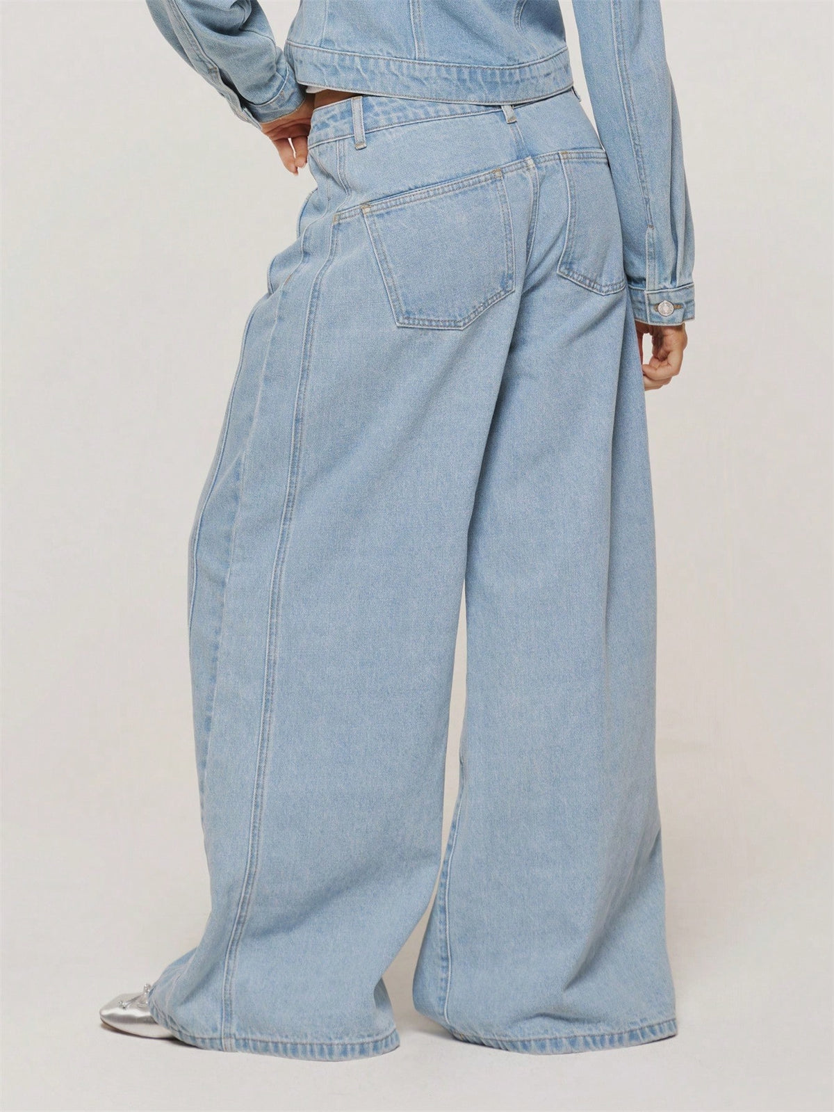 Baby Blue Baggy Wide Leg Jeans
