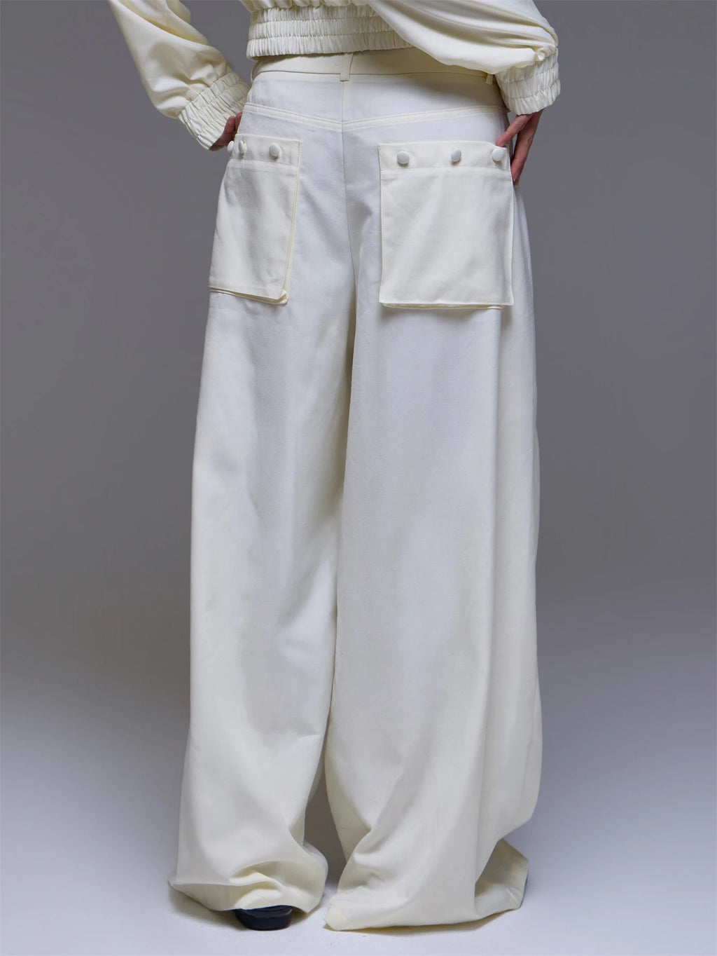 Light Yellow Wide Leg Trousers – Workwear