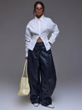 White Lace Up Cotton Shirt – Workwear