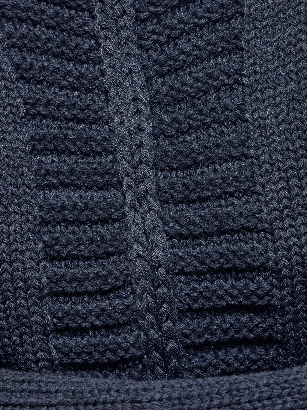 Charcoal Cable Knit Zip Through Top
