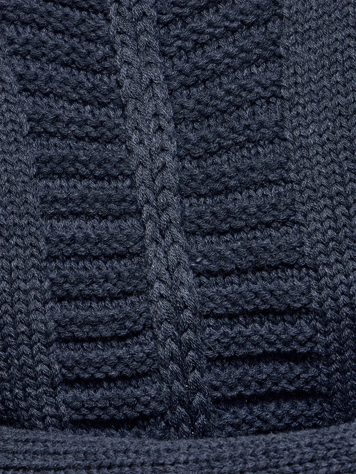 Charcoal Cable Knit Zip Through Top