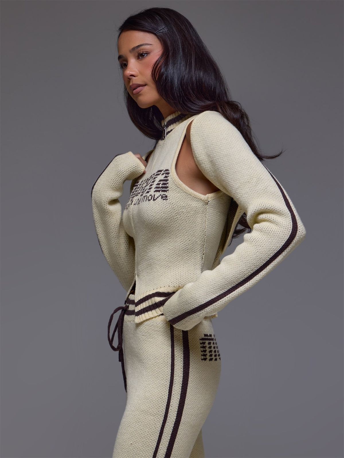 Yellow Knit Zip Top