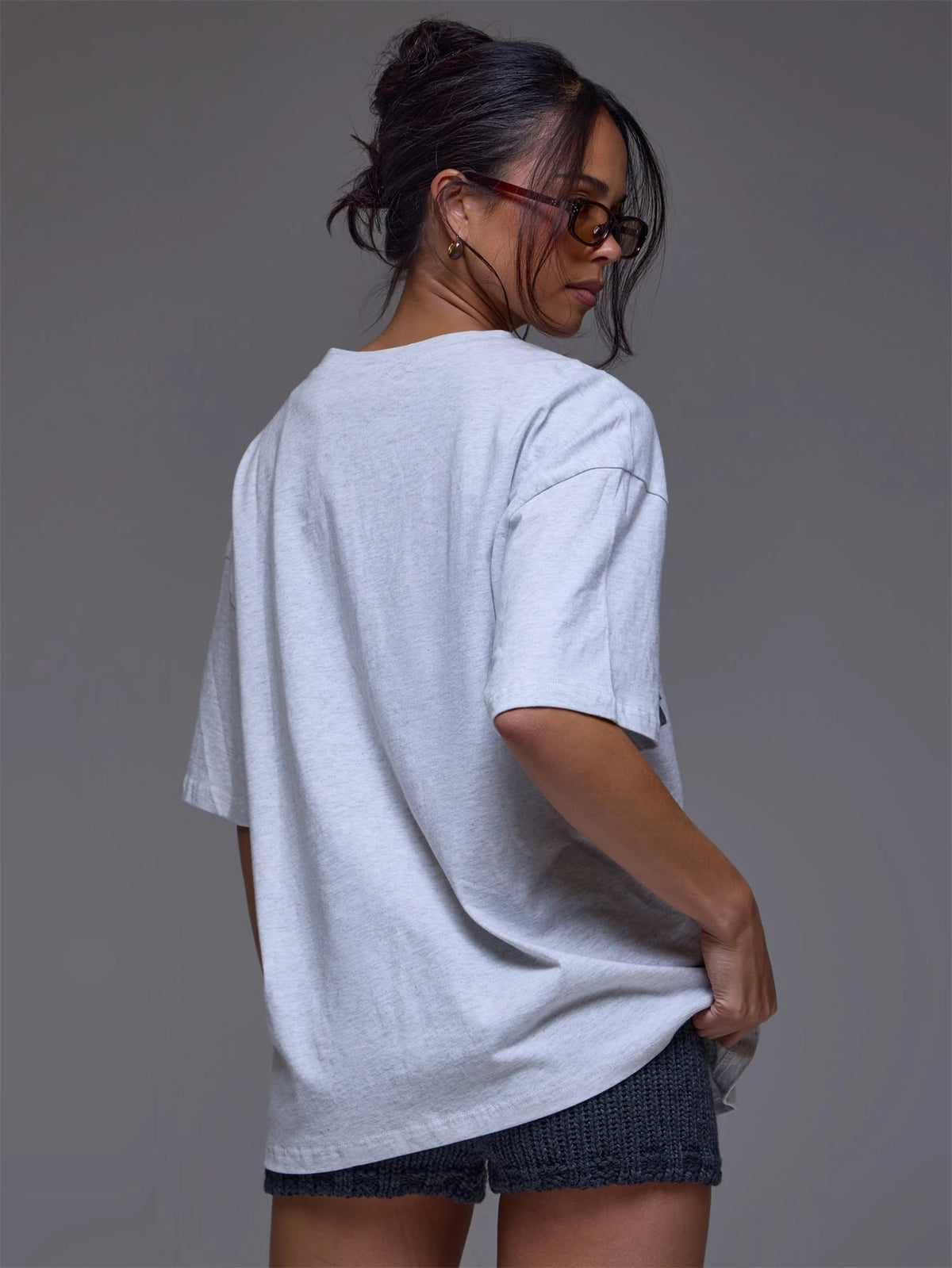 Charcoal Graphic Oversized Tee