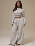 Grey Fleece Balloon Leg Tracksuit Bottoms