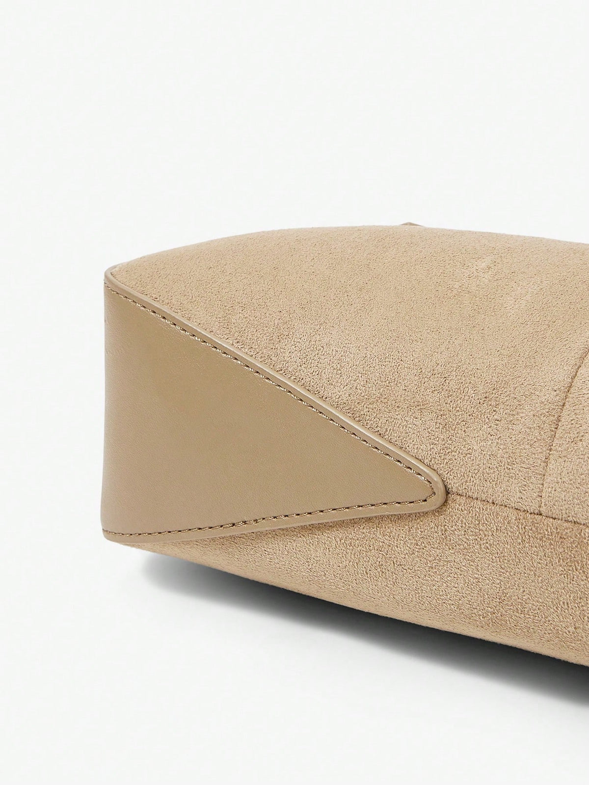 Khaki Suede Patchwork Boston Bag – Workwear