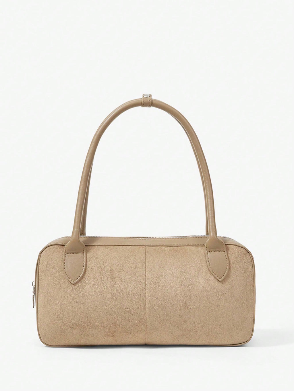 Khaki Suede Patchwork Boston Bag – Workwear