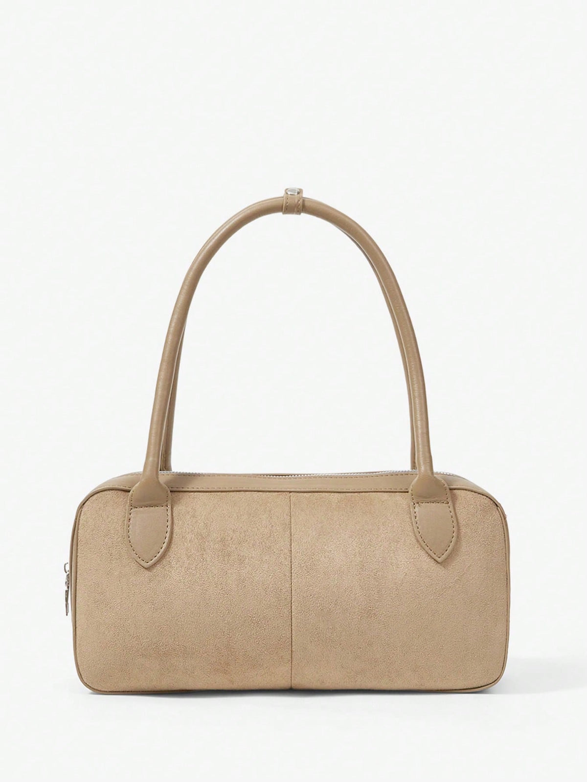 Khaki Suede Patchwork Boston Bag – Workwear
