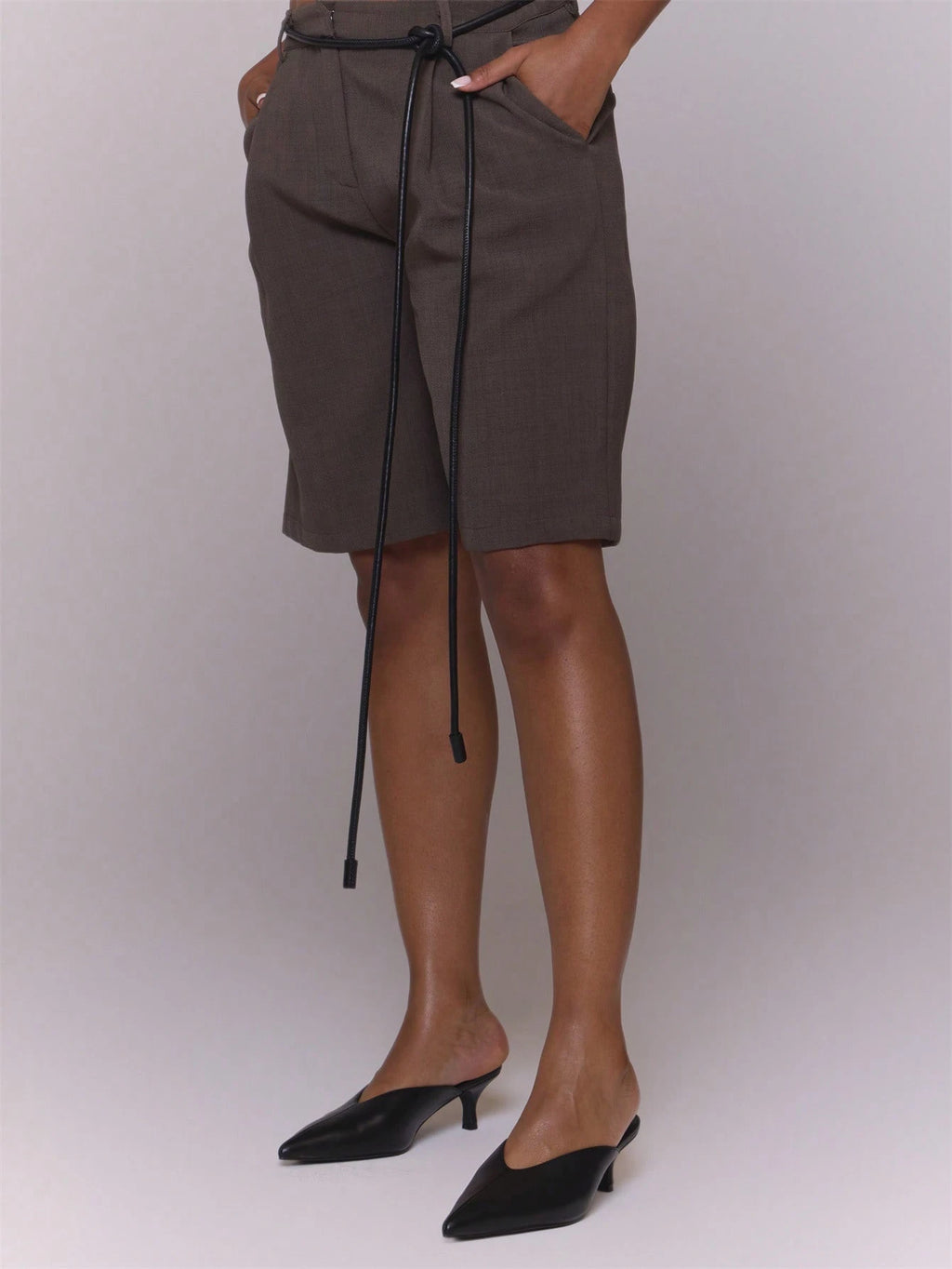 Black Drawstring Ballet Flats – Workwear