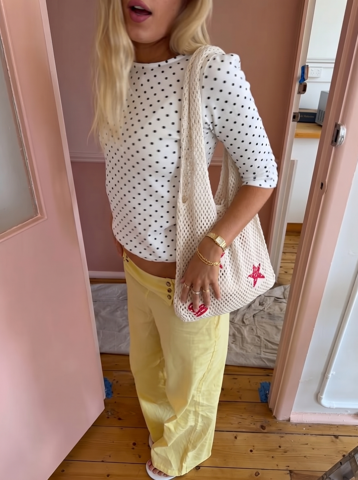 Pre-Order: STAR HEART CROCHET SHOULDER BAG