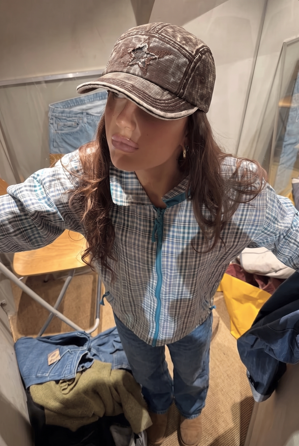 LACE Brown Washed Cap