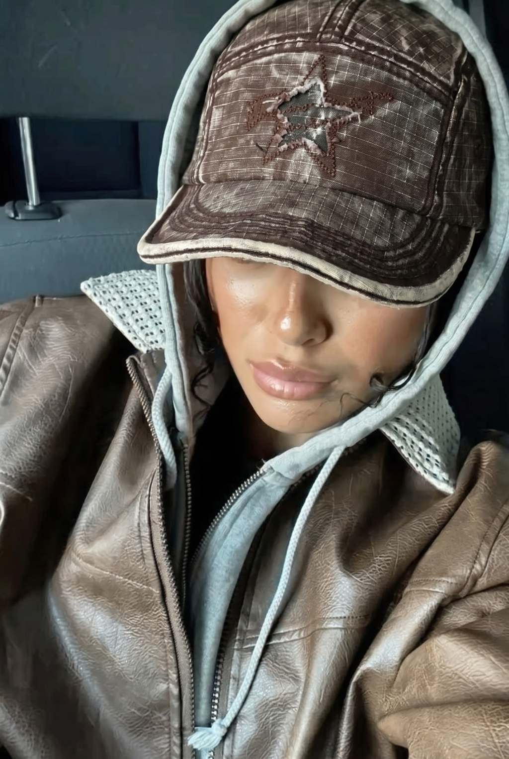 LACE Brown Washed Cap