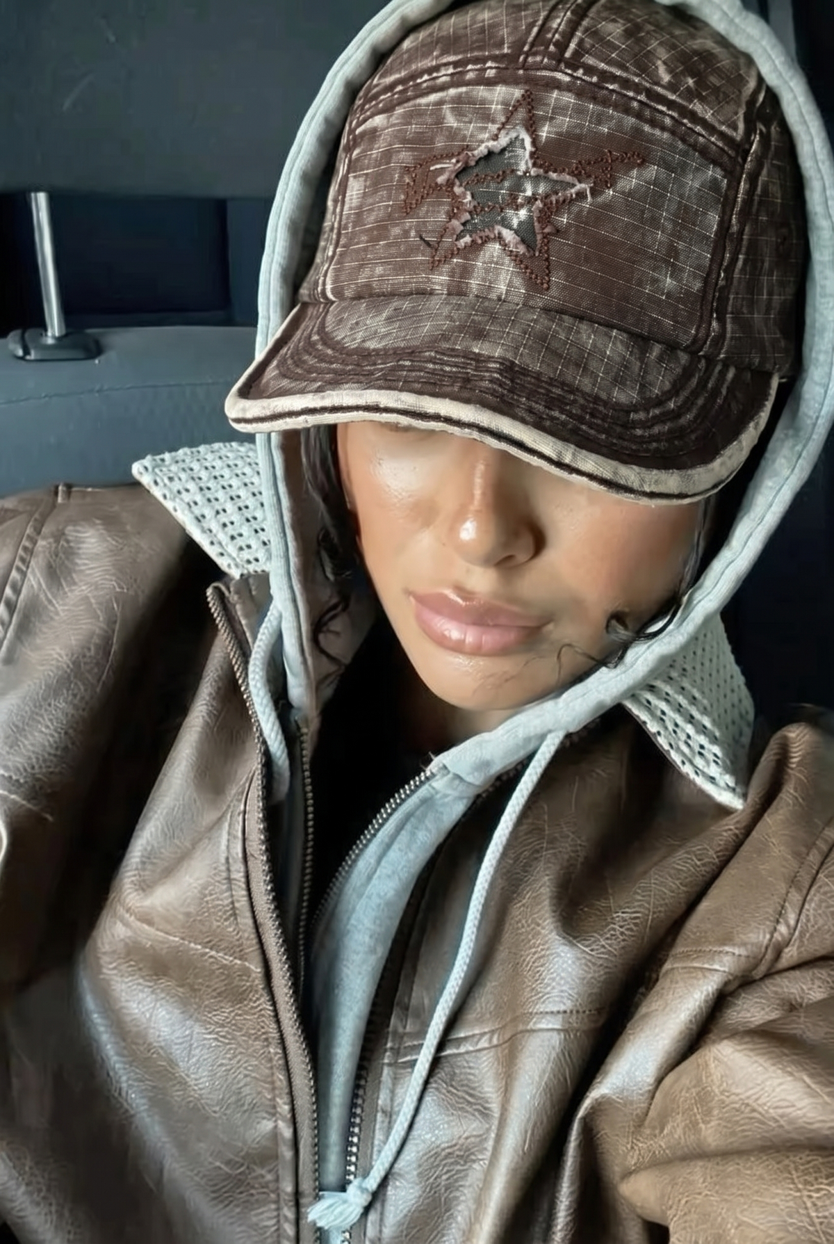 LACE Brown Washed Cap
